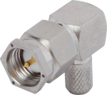 SMA Male Connector, Lockwire Holes, R/A for RG-174 Cable, M39012/56-3026
