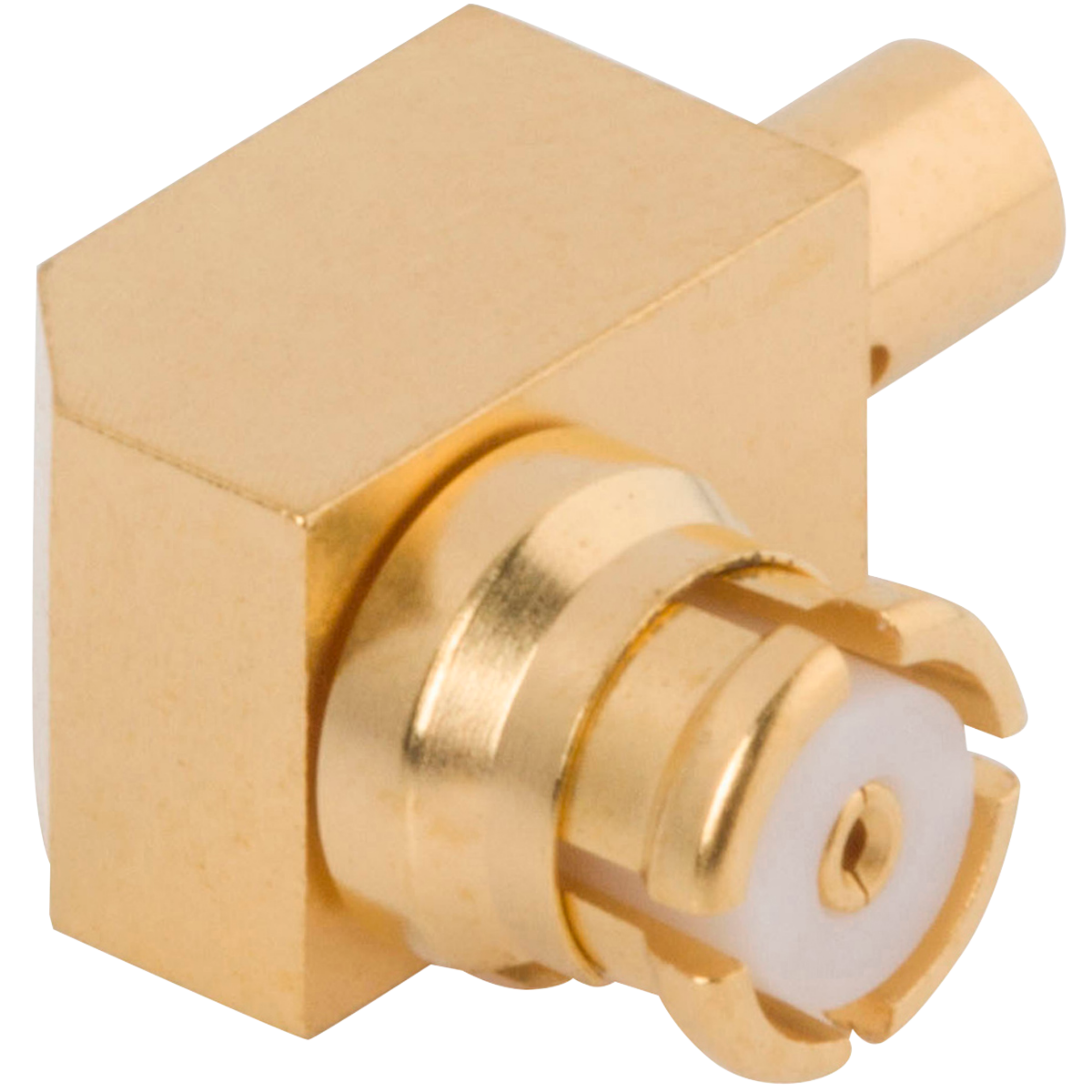SMP Female Connector, Swept R/A for .085 Cable, 1222-4005