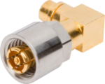 Threaded SMPM Female Connector, R/A for .085 Cable, 3222-40059