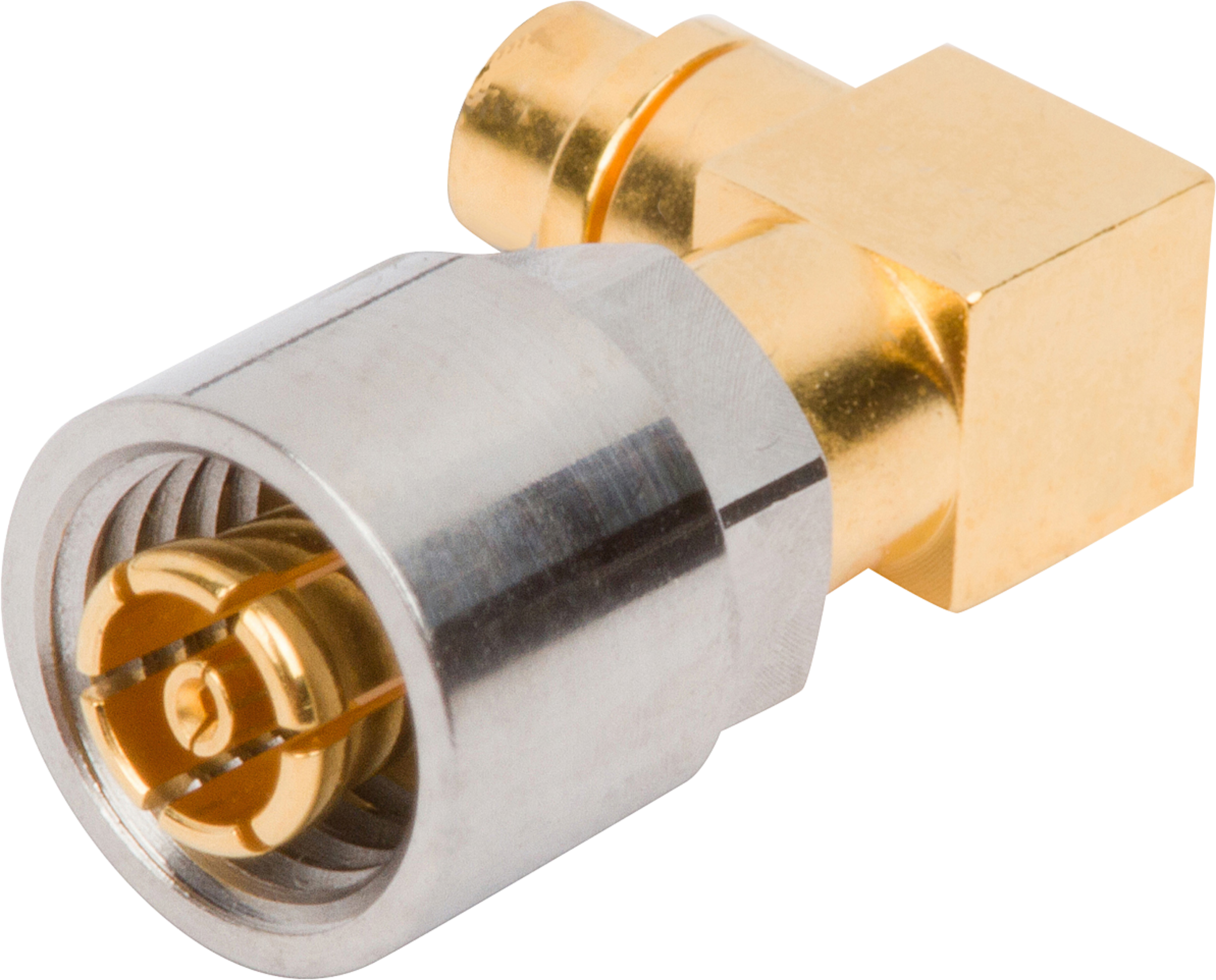 Threaded SMPM Female Connector, R/A for .085 Cable, 3222-40059