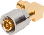 Threaded SMPM Female Connector, R/A for .047 Cable. 3222-40060