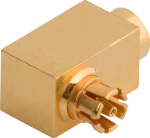 SMPS Female Connector, Swept R/A for .047 Cable, 3822-40001
