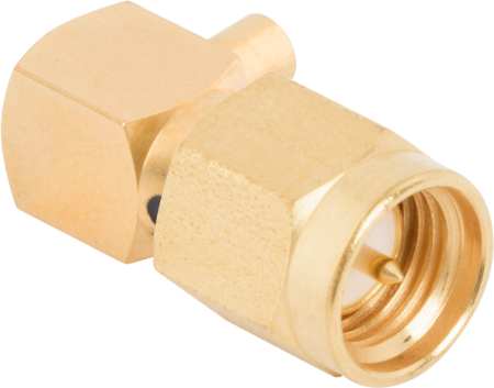 SMA Male Connector, R/A for .141 Cable, 2912-6001