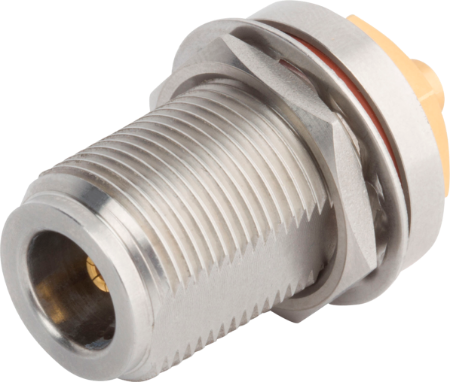 PN Female Bulkhead Connector for .141 Cable, SF6545-6003