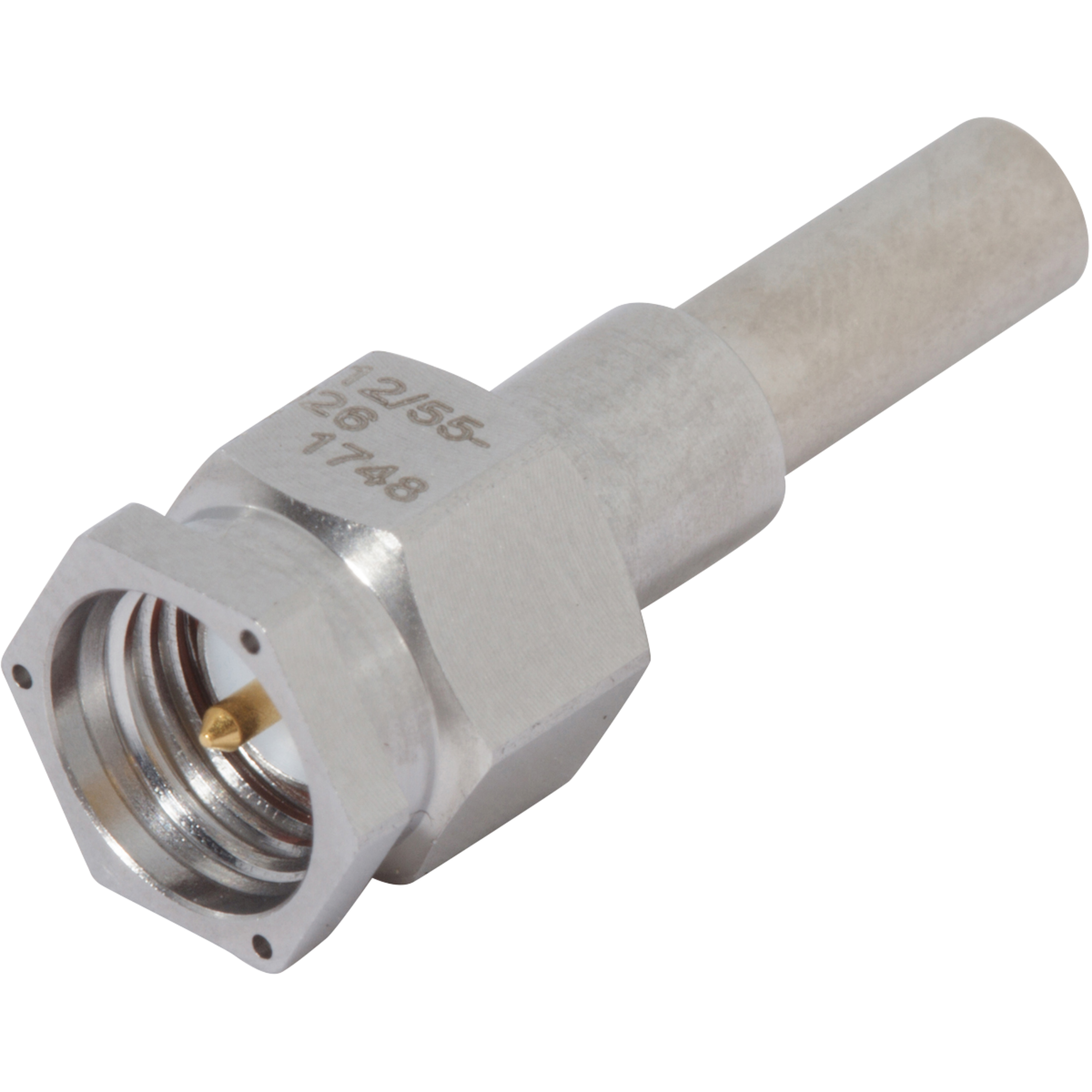 Picture of SMA Male Cable Connector, Lockwire Holes, for RG-58 Cable
