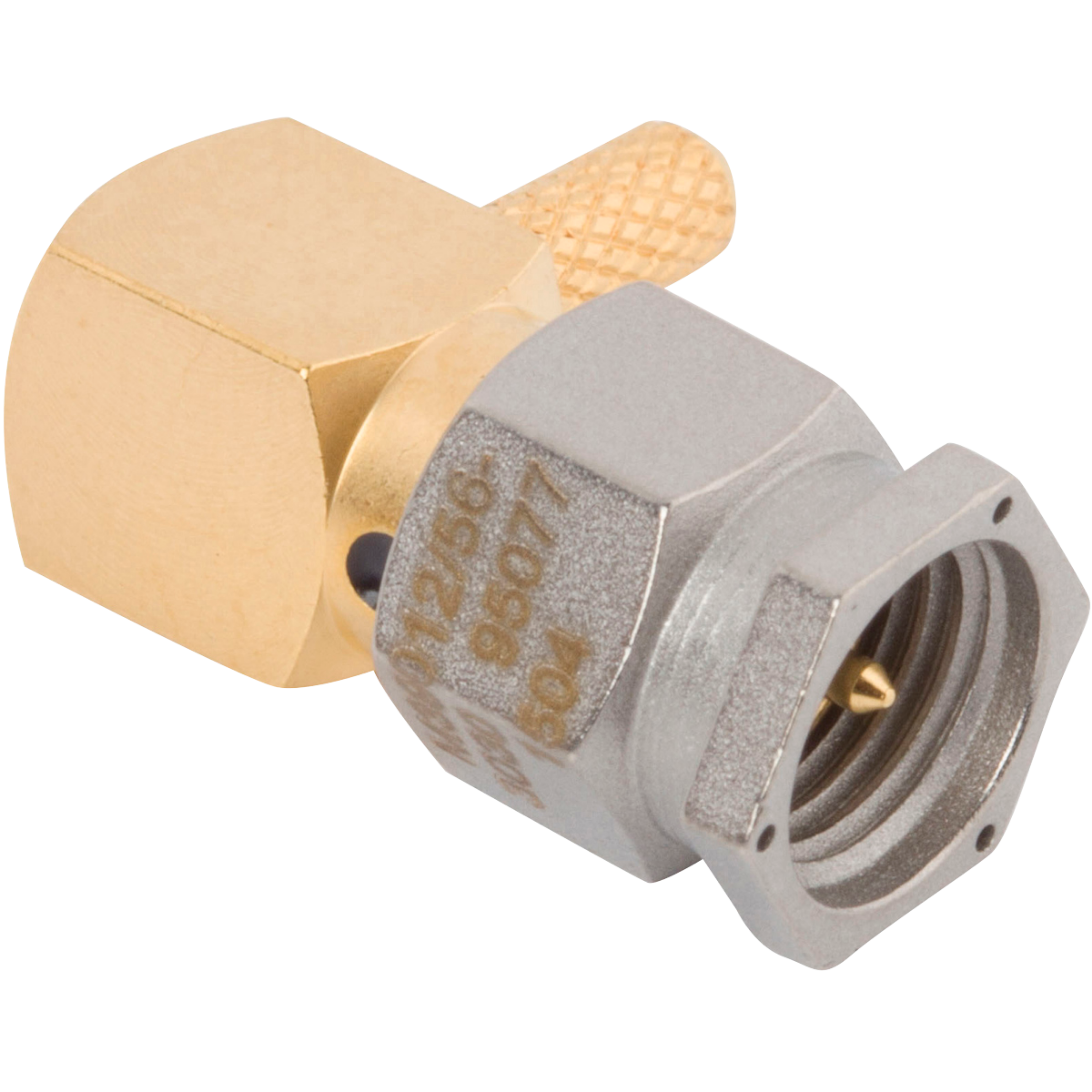 SMA Male Connector, Lockwire Holes, R/A for M17/152-00001 Cable, M39012/56-3030