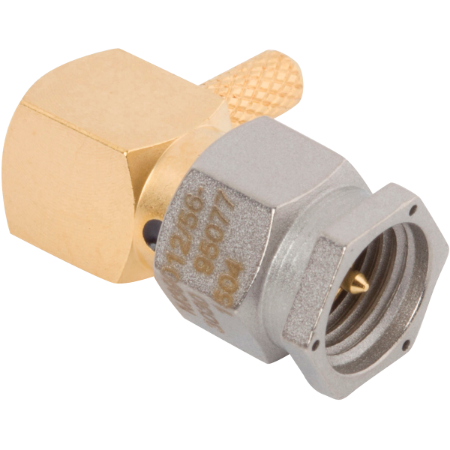 SMA Male Connector, Lockwire Holes, R/A for M17/152-00001 Cable, M39012/56-3030