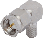 SMA Male Connector, Lockwire Holes, R/A for RG-178 Cable, M39012/56-3006