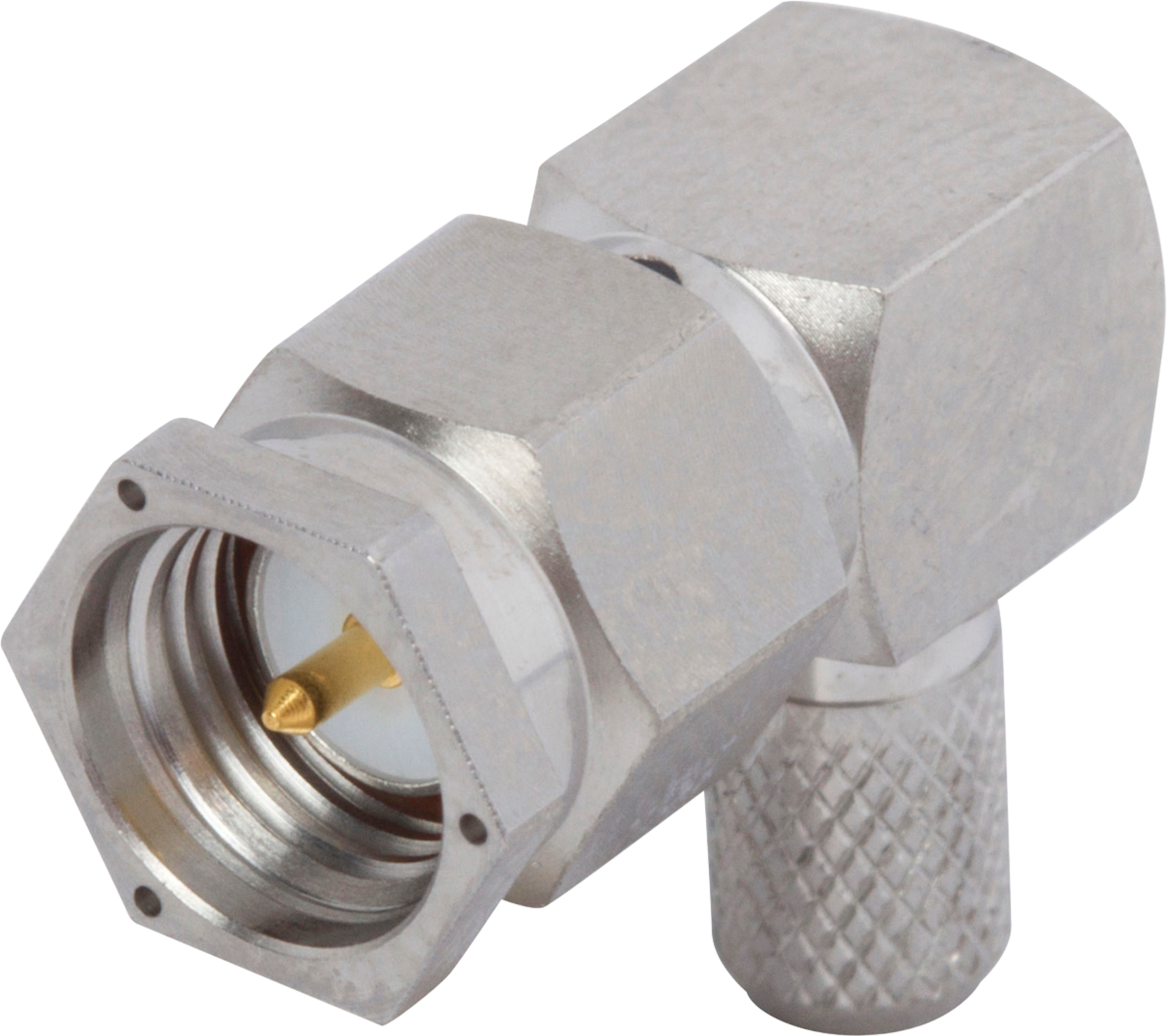 SMA Male Connector, Lockwire Holes, R/A for RG-178 Cable, M39012/56-3006