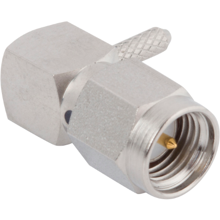 SMA Male Connector, R/A for RG-58 Cable, M39012/56-3128