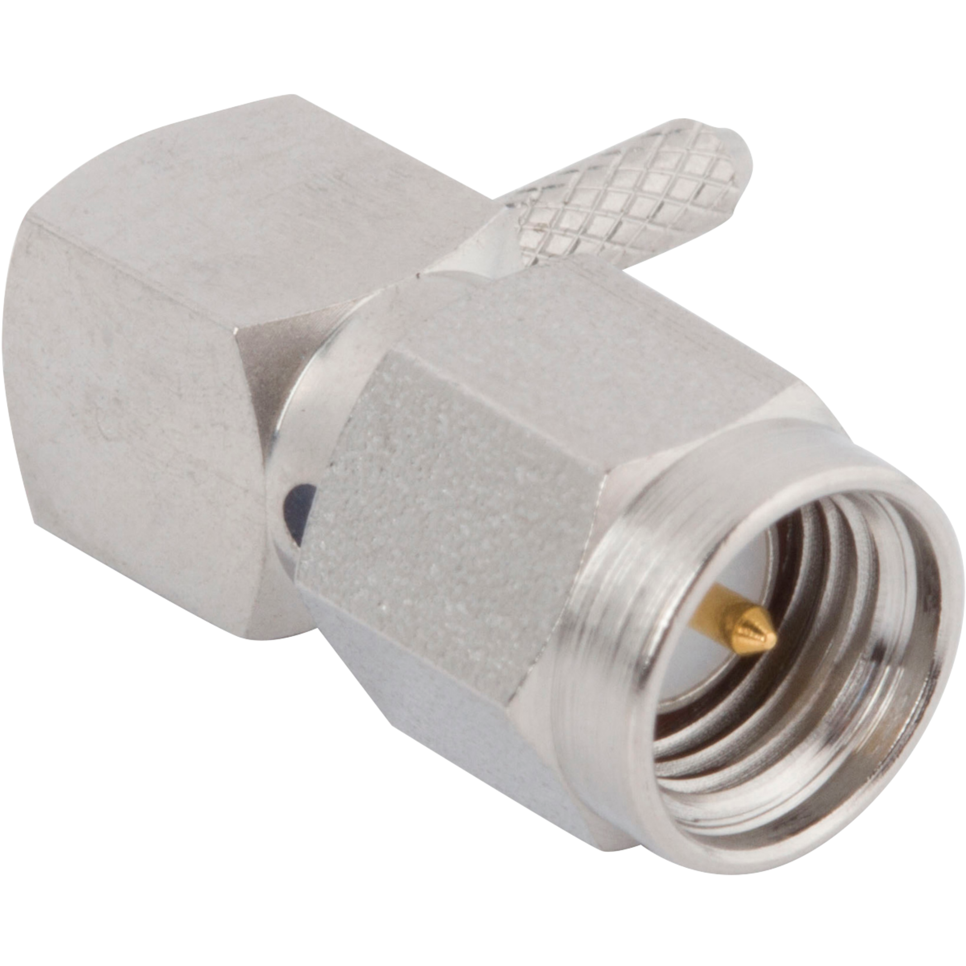 SMA Male Connector, R/A for RG-58 Cable, M39012/56B3116