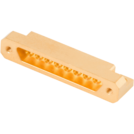 Mini-D RF SMPS Male PCB Edge Launch Connector, 8 Port, 9311-60112