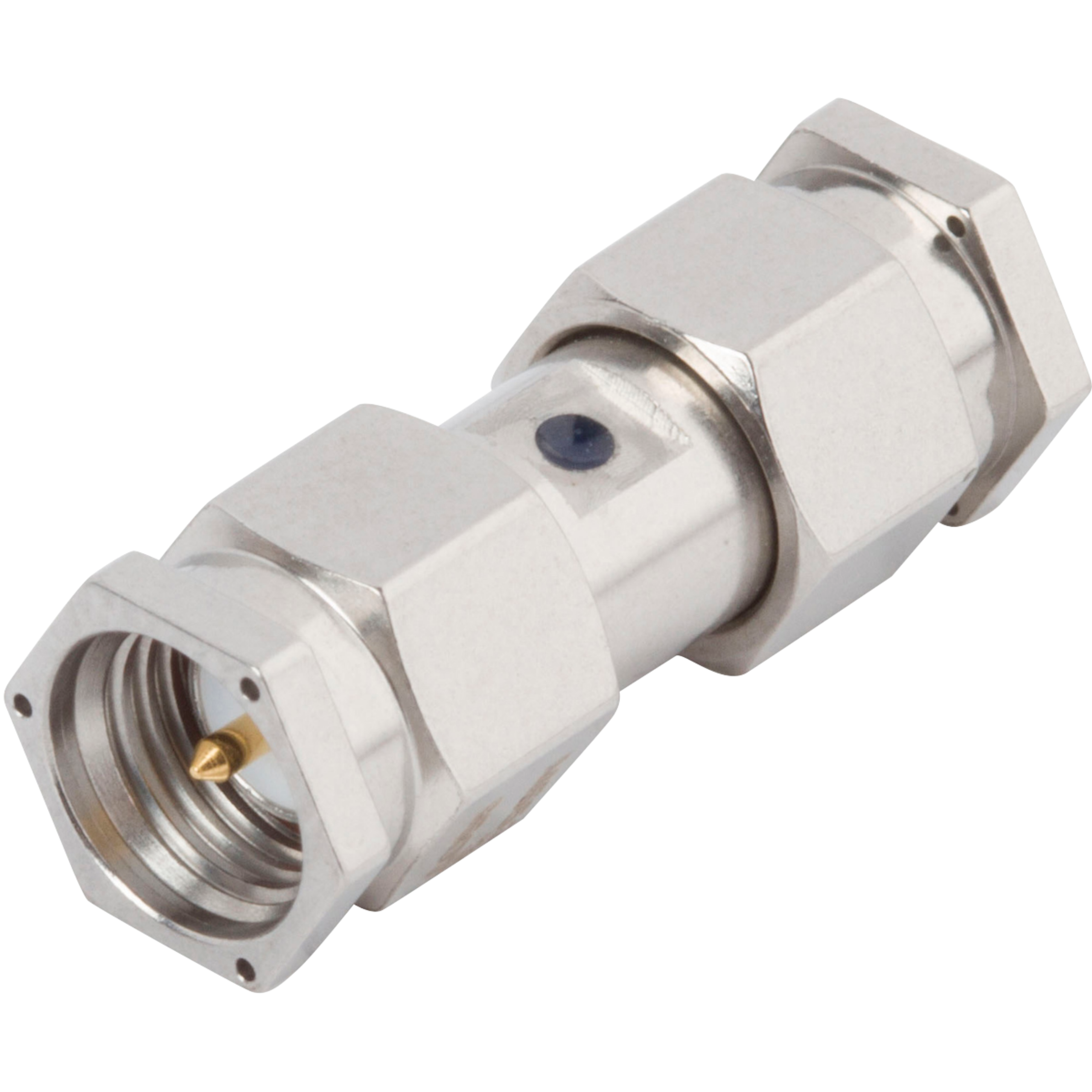 SMA Male to Male Adapter, Lockwire Holes, M55339/29-30001