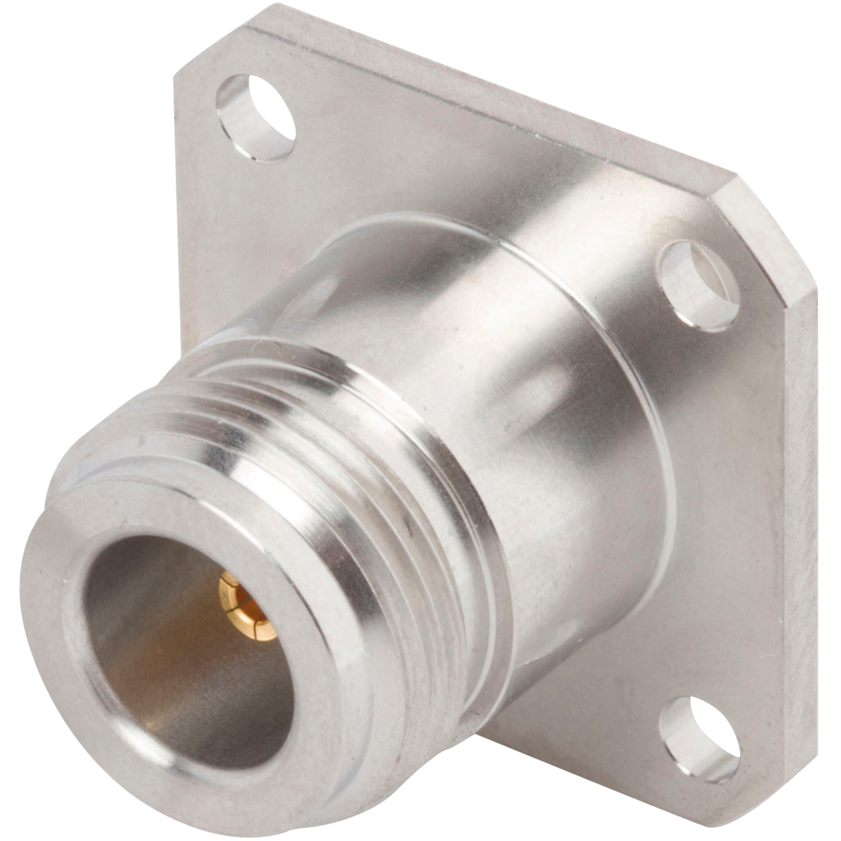 Picture of SMA Female to PN Female Flange Mount Adapter, 4 Hole
