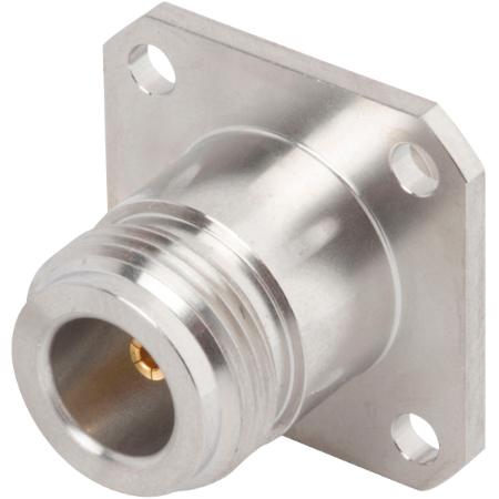 Picture of SMA Female to PN Female Flange Mount Adapter, 4 Hole