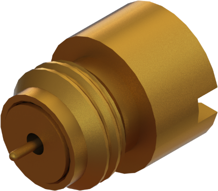 SMP Male Thread-In Hermetic Connector (.015"), SB", 1211-40008