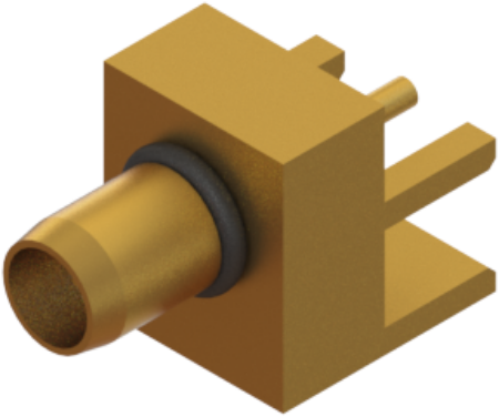 BMMA Male PCB Edge Launch Connector, .117" PCB Thickness", 1411-60007