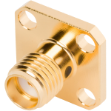 SMA Female Flange Mount Connector, 4 Hole (Solder Pot), 2950-6081