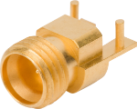 Threaded SMPM Male PCB Edge Launch Connector, SB, 3211-40121