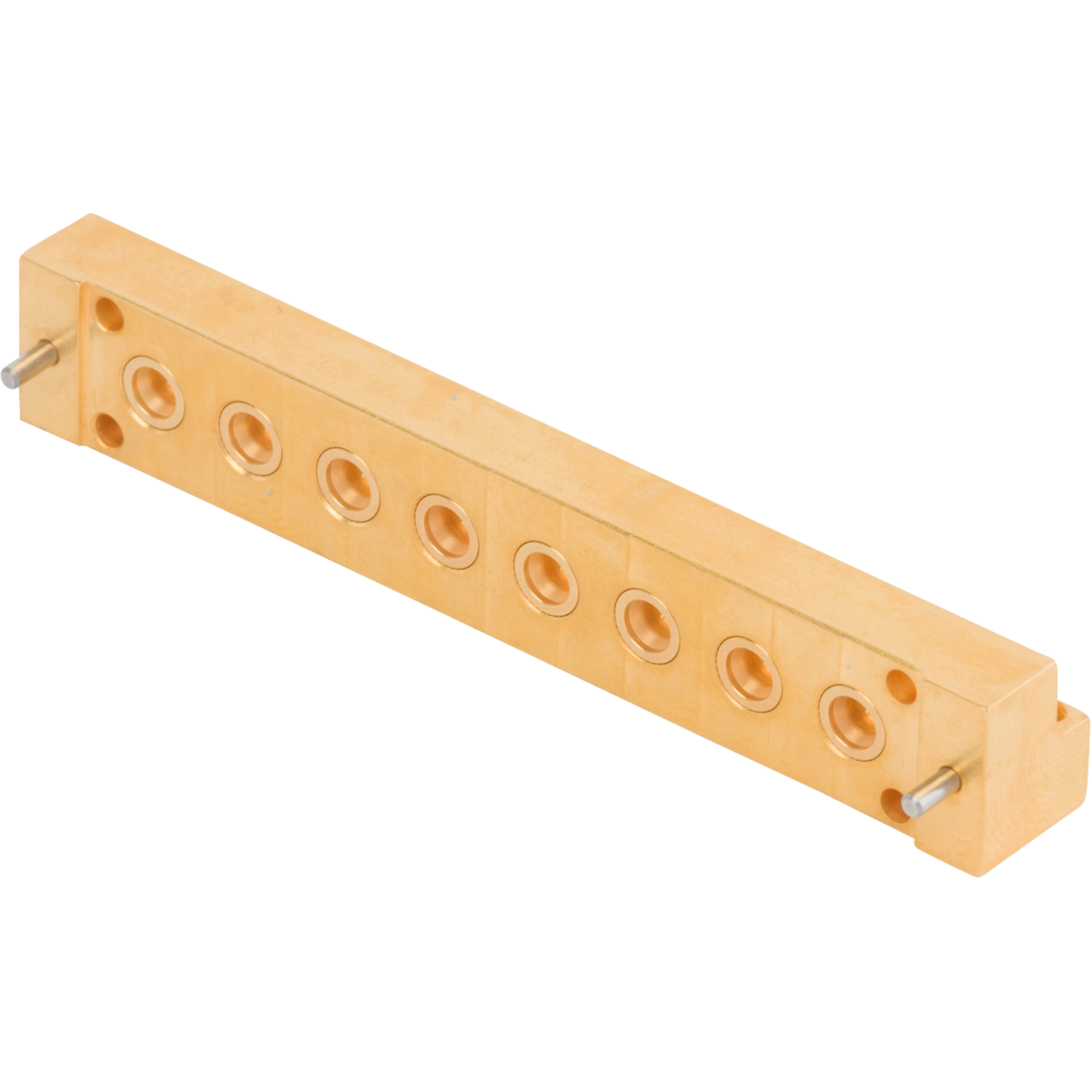 SMPM Male PCB Edge Launch Connector, 8 Port, FD, 3211-60181