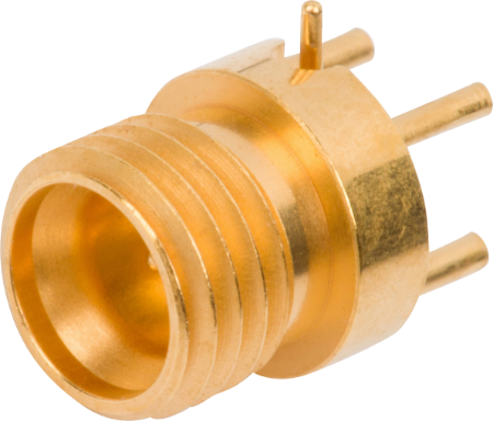 Threaded SMPM Male PCB Thru-Hole Connector, SB, 3211-60298