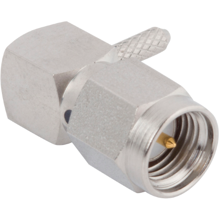 SMA Male Connector, R/A for RG-58 Cable, M39012/56B3117