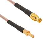 Picture of SMPM (Size 12) D38999 Pin Contact to MCX Male 12" 75 Ohm Cable Assembly for RG-179 Cable