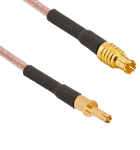 SMPM (Size 12) D38999 Pin Contact to MCX Male 12" 75 Ohm Cable Assembly for RG-179 Cable, 7093-0278