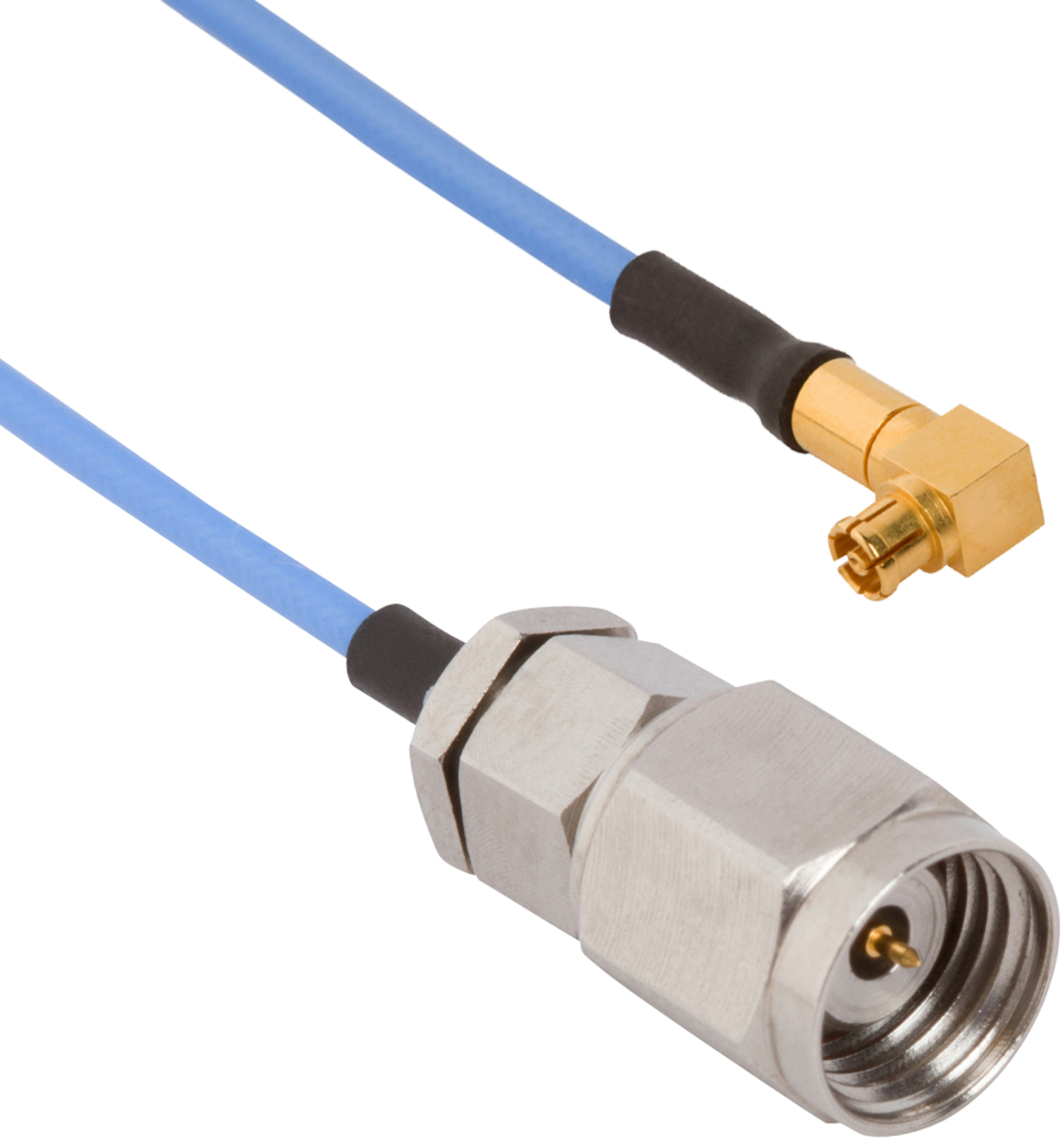 Picture of 2.4mm Male to SMPM Female R/A 6" Cable Assembly for .047 Cable
