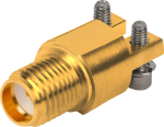TraceGuard SMA Female PCB Edge Launch Connector, 2 Hole