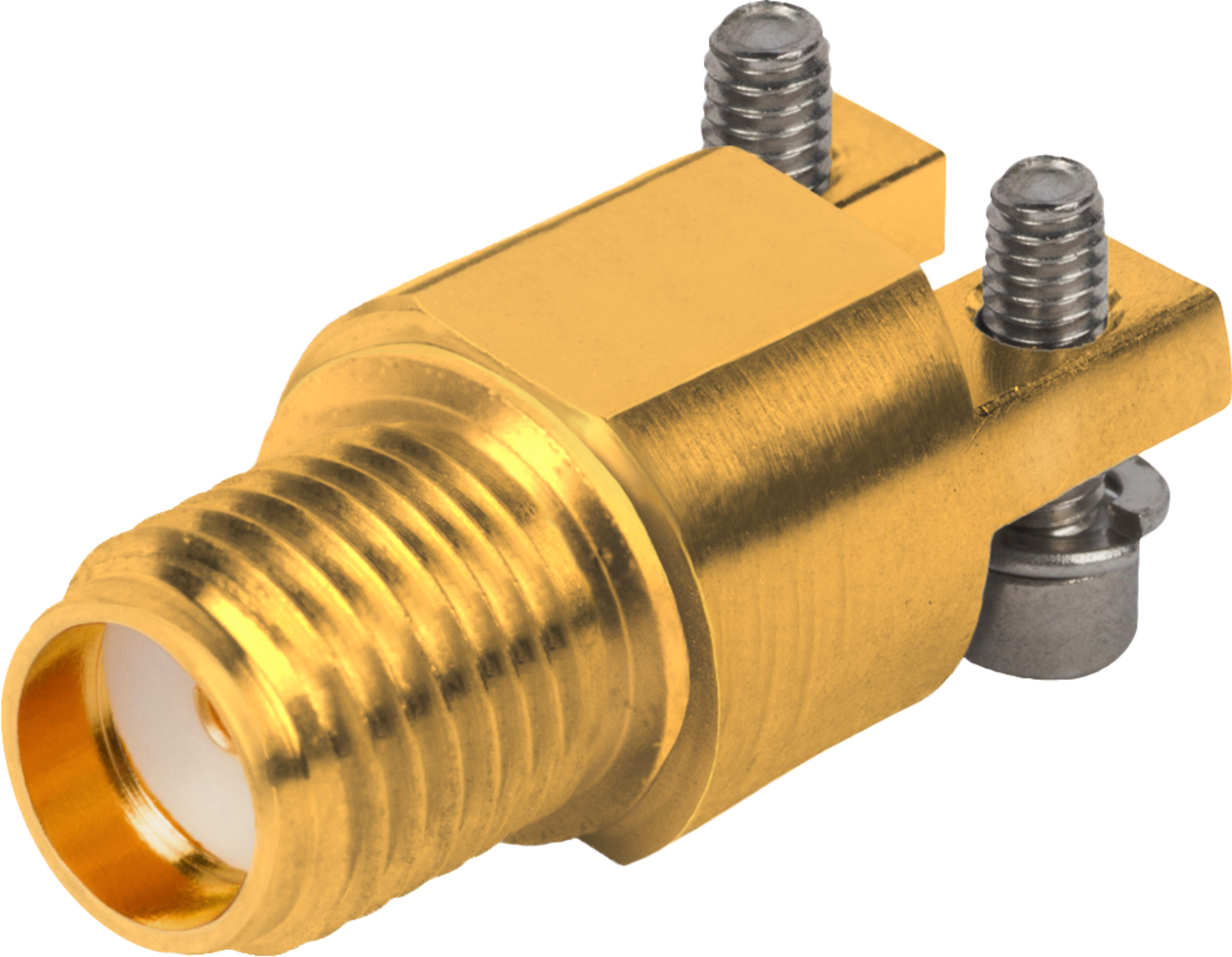 TraceGuard SMA Female PCB Edge Launch Connector, 2 Hole