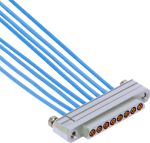 Mini-D RF SMPS (Short) Female to (8) 2.92mm Male 6" Cable Assemblies for .047 Cable, 7038-0623
