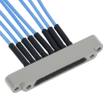 Mini-D RF SMPS Male Bulkhead to (8) 2.92mm Male 6" Cable Assemblies for .047 Cable, 7038-0726