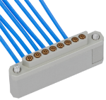 Mini-D RF SMPS Female R/A to (8) 2.92mm Male 6" Cable Assemblies for .047 Cable, 7038-0758