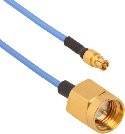 SMPM Female to SMA Male 6" Non-Magnetic Cable Assembly for .047 Cable, 7032-10512