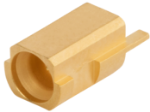 SMPM Male PCB Edge Launch Connector, Extended Wipe, SB, 3211-60489