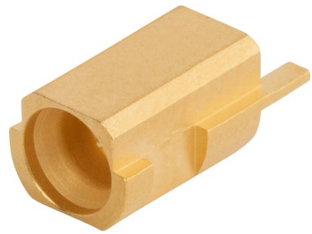 SMPM Male PCB Edge Launch Connector, Extended Wipe, SB, 3211-60489