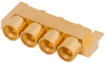 SMPM Male PCB Edge Launch Connector, 4 Port (Extended Wipe), SB, 9311-60350