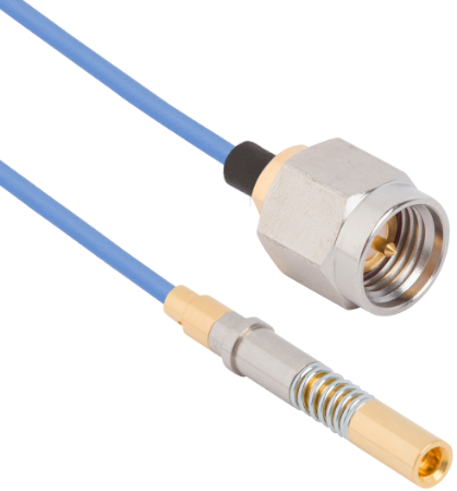 SMPS (Size 16) D38999 Socket Contact to SMA Male 12" Cable Assembly for .047 Cable, 7093-5278