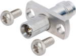 Threaded SMPM Male to SMPM Male, FD, Flange Mount Adapter, 2 Hole, with Screws, 1132-6163