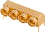 SMP Male R/A PCB Surface Mount Connector, 4 Port, FD, 9312-60038