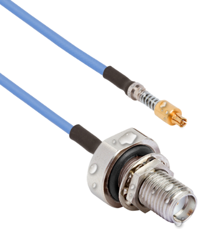 SMPS Female VITA 67.3 Backplane Contact to SMA Female Bulkhead (IP67 Rated) 12" Cable Assembly for .047 Cable, 7038-7788
