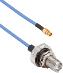 SMA Female Waterproof (IP68 Rated) Bulkhead to SMPM Female 6" Cable Assembly for .047" Cable, 7032-10874
