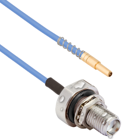 NanoRF Female VITA 67.3 Backplane Contact to SMA Female Bulkhead (IP67 Rated) 12" Cable Assembly for .047 Cable, 7083-0146