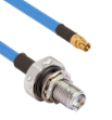 SMA Female Waterproof (IP68 Rated) Bulkhead to SMPM Female 12" Cable Assembly for .085" Cable, 7032-10879
