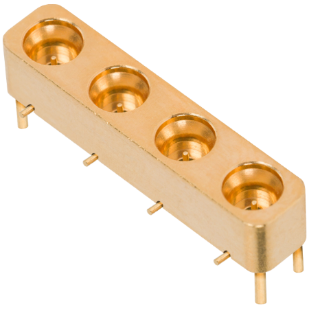 SMPS Male R/A Contact PCB Surface Mount Connector, 4 Port, SB, 3812-40014