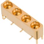 SMPM Male R/A Contact PCB Surface Mount Connector, 4 Port, FD, 3212-40048