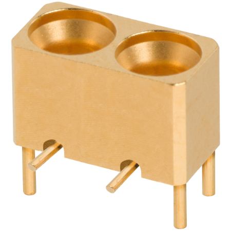 SMPM Male R/A Contact PCB Surface Mount Connector, 2 Port, SB, 9312-40028