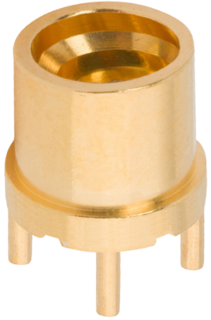 SMPM Male PCB Surface Mount Connector (Glass Seal) SB, Thru Pin, 4 Legs, 3211-60525