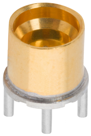SMPM Male PCB Surface Mount Connector (Glass Seal, Pre-Tinned) FD, 4 Legs, 3211-60528